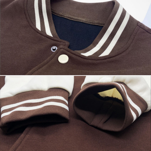 LAYENNE chaqueta universitaria de <span class=keywords><strong>punto</strong></span> de alta calidad para hombre bordado <span class=keywords><strong>grueso</strong></span> 380 Gsm impreso personalizado béisbol Letterman Varsity chaqueta - Product Image 5