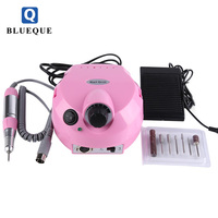 BLUEQUE BQ-202 Perceuse à ongles électrique professionnelle 30000 tr/min : Machine à ongles portable en plastique pour salon (Multi-tension 110-240V)