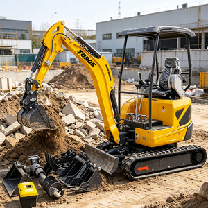 Mini-excavatrice 1-2 tonnes avec moteur Kubota, mini-pelle multifonctionnelle à haute efficacité pour les travaux domestiques et les petits travaux de construction - Product Image 5