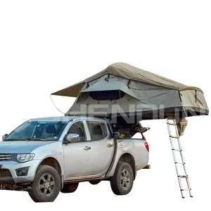 Shendun Fabricage Auto Softshell Dak Tent 2-4 Persoons Offroad Traveling Opvouwbare Auto Truck Camping Softshell Dak Tent