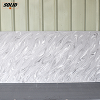 La surface solide acrylique Offre Spéciale couvre la grande dalle artificielle de pierre de résine de couleur de marbre de Chine