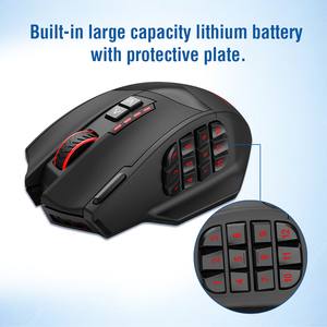 Ratón para juegos OEM dpi16000 inalámbrico 2,4 GHz modo dual diseño ergonómico con retroiluminación RGB <span class=keywords><strong>USB</strong></span> recargable para PC portátil - Product Image 3