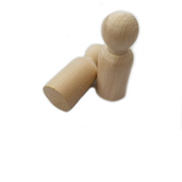 2 corps de poupée en bois naturel non fini de haute qualité, 3 pouces, maman/ange, différentes formes et tailles pour l'artisanat.