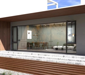 Desain Modern ayunan gaya terbuka jaring layar jendela terintegrasi baja tahan karat campuran untuk penggunaan luar ruangan/apartemen & vila - Product Image 2