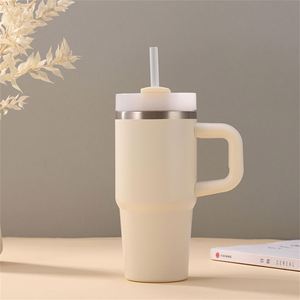 14oz Stainless Steel <b>Kids</b> Tumbler with Straw Handle Portable Insulated Travel Beverage Cup - Product Image 1
