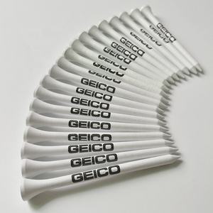 Очень низкая цена 2 3/4 дюйма 70 мм Длинные Простые Белые Деревянные гольфы - Product Image 4