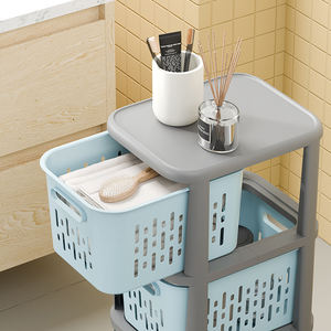 התקנה מבנה חופשי מגירה פלסטיק מגלגל אחסון המארגן עבור חדר אמבטיה מטבח או שימוש בסלון - Product Image 4