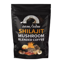 Extrait de Shilajit OEM, café aux champignons premium avec collagène de Shilajit, boisson fonctionnelle pour l'énergie pendant l'entraînement