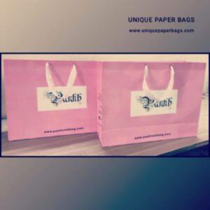 Bolsas de Papel Rosa con Asas Planas, Impresión Offset, Reciclables, Estilo Clásico para Compras Comerciales - Product Image 6