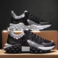 BAEWOON B28 Chaussures décontractées antidérapantes et résistantes à l'usure pour hommes, chaussures de sport, baskets à semelle épaisse pour l'extérieur, chaussures de travail pour le bureau et l'usine