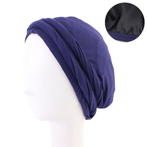 Vente en gros d'accessoires pour cheveux avec logo personnalisé bandeau en coton doublé <span class=keywords><strong>satin</strong></span>, tresse <span class=keywords><strong>durag</strong></span>, turban halo pour femmes et hommes - Product Image 6