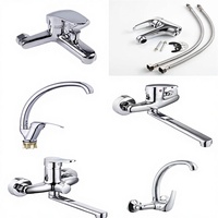 Mitigeur de douche en alliage de zinc poli, robinet de baignoire monocommande, jet de pluie, finition chromée, montage mural en céramique