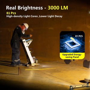 ไฟฉายแบบพกพาหมุนได้ LED COB ไฟส่องสว่างแบบแม่เหล็กติดตั้งได้ ไฟแคมป์ปิ้ง น้ำหนักเบา ปรับแสงได้ - Product Image 4