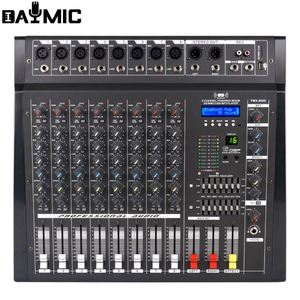 เครื่องผสมสัญญาณเสียง QIHANG 8 แชนแนล พร้อมเอฟเฟค DSP 16 แบบ กำลังขับ 2x300W/8โอห์ม ช่องต่อ USB พร้อมบลูทูธ สำหรับดีเจมืออาชีพ ผลิตโดยโรงงาน OEM - Product Image 5