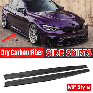 Extensions de jupes latérales en fibre de carbone sèche, style MP, avec extensions de bas de caisse, séparateurs, diffuseurs, ailerons et lames pour BMW F80 F82 F83 M3 M4 2014-2020 - Product Image 1