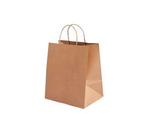 Bolsa de Papel Personalizada de Fábrica con Asa, Bolsa de Papel Kraft Blanca, Marrón y Amarilla con Logotipo Propio - Product Image 4