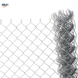 L'agriculture bon marché a utilisé la barrière galvanisée résistante de maillon de chaîne de maille de forme de diamant de fil de cyclone avec le PVC enduit - Product Image 5