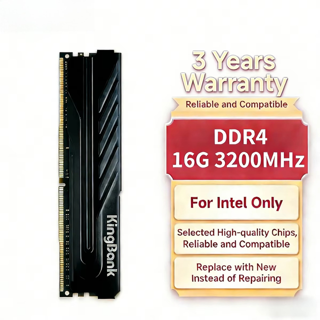 Original KingBank RAM DDR4 16G 3200MHz Desktop Computer Memory High-Speed Dual Channel Stock for Enhanced Performance