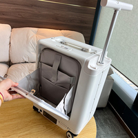 Valise de voyage intelligente 20 pouces avec trottinette électrique intégrée, moderne, télécommande automatique, connectivité Bluetooth, roulettes pivotantes en PC