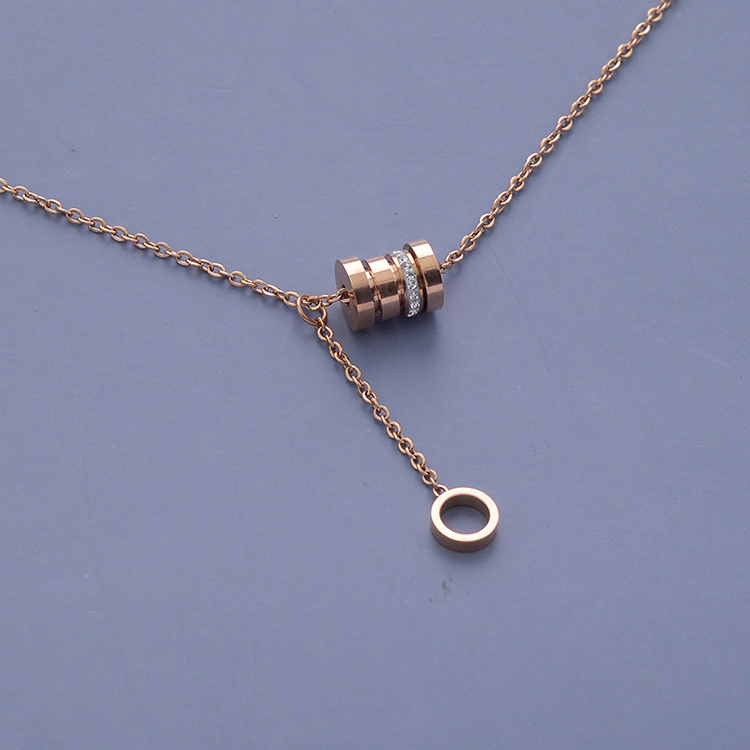 玫瑰金绳蛇链项链女士男士时尚绳链饰品礼品 - buy stainless steel