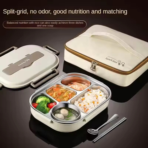 Rectangle Stainless Steel Kids Newborn Adult Office School Bento <b>Lunch</b> <b>Box</b> Insulated Cold and Hot BPA Free Heatable - Product Image 6
