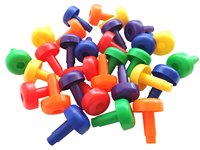 Jouet éducatif avec 30 perles de couleurs variées, boîte de rangement et installation de crochets – Idéal comme cadeau d'anniversaire