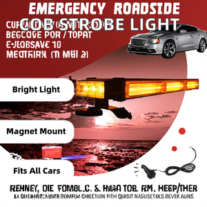 Nueva Barra de Luces LED Estroboscópicas de Emergencia de 33 Pulgadas y Cuatro Lados, Color Ámbar, para Camiones Todoterreno, <span class=keywords><strong>ATV</strong></span>, Barcos, Iluminación de Seguridad Magnética COB, Accesorio para Automóviles - Product Image 3