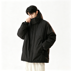 Giacca con Cappuccio Impermeabile Traspirante Antivento in <span class=keywords><strong>Tex</strong></span> con Cerniera per Escursionismo e Alpinismo - Vestibilità Ampia Invernale/Primaverile/Autunnale - Product Image 4