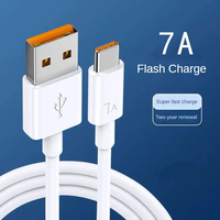 Cable de Carga Superrápida USB Tipo C 7A para Huawei P40 P50, Cable de Datos de Carga Rápida para Xiaomi Mi 12 Pro Oneplus Realme