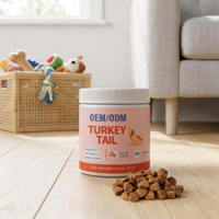 Poudre Équilibre Flore Intestinale Canin Champignon Queue de Dinde Bêta-glucanes Probiotiques 84g Soutien Immunitaire Saveur Bacon Bien-être Quotidien