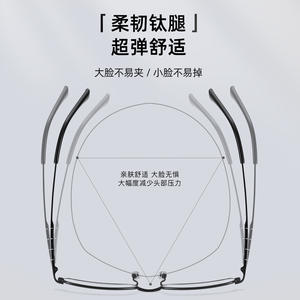 Monture de lunettes rectangulaire en titane 6176 légère pour homme, monture complète, verres en acrylique, origine Danyang - Product Image 5