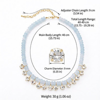 Handgemaakte zirkoon hanger met regenboogkleurige kralen, natuurlijke kralen choker ketting voor vrouwen, zomer sieraden