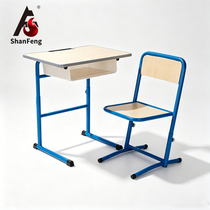 Conjunto <span class=keywords><strong>de</strong></span> Silla y Escritorio Ajustable para Estudiantes, Diseño Ecológico, Estructura Resistente para Sillas Ergonómicas para Niños, <span class=keywords><strong>Escuelas</strong></span> Primarias/Secundarias - Product Image 1