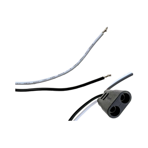 Konektor Kabel Harness 2-Pin Khusus Model Double Female Bullet Plug, Berlapis Timah, Tembaga, Selubung PVC/NYLON, Elektronik Cepat - Product Image 1