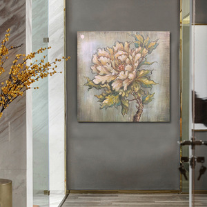 JZ-pintura <span class=keywords><strong>al</strong></span> óleo de Rosa grande para decoración del hogar, lienzo de Arte de pared, pinturas abstractas con <span class=keywords><strong>flores</strong></span> - Product Image 4