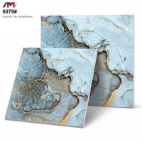 Carreaux de sol en porcelaine entièrement émaillés Foshan 600x600mm, finition brillante, style marbre moderne, antidérapants et résistants à l'usure pour les espaces de vie