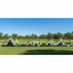 Casa de Brinco Inflable Comercial, Parque de Obstáculos Inflable Toxic <span class=keywords><strong>Radical</strong></span> Roadrunway en Venta con Tobogán y Muro de Escalada - Product Image 5