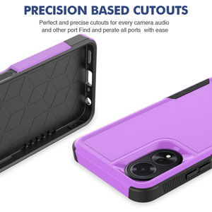 เคสโทรศัพท์ A18 OPPO 2 in 1แบบแข็งไฮบริดกันกระแทกฝาครอบด้านหลัง PC พร้อมกันชน TPU เคสป้องกันการตกกันรอยขีดข่วน - Product Image 4