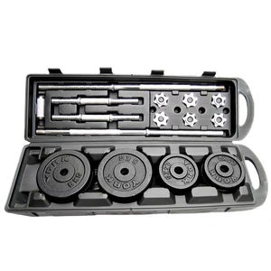 Équipement de gymnastique haltères libres de levage <span class=keywords><strong>50</strong></span> <span class=keywords><strong>Kg</strong></span> Kits d'haltères d'haltères réglables - Product Image 1