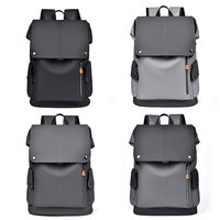 Mochila para Portátil de Gran Capacidad, Estilo Inglés, Unisex, con Logotipo Personalizado, Material PU, Resistente al Agua y al Desgaste, Carga USB, Alta Calidad