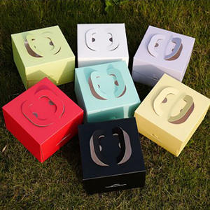 Grosir kotak kemasan kue ulang tahun kardus kelas makanan daur ulang tahun dengan pegangan untuk kemasan makanan roti dapat didaur ulang - Product Image 3