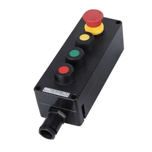IP66 विस्फोट-प्रूफ नियंत्रण बटन जंग-रोधी आपातकालीन बटन एल्यूमीनियम मिश्र धातु औद्योगिक नियंत्रण बॉक्स