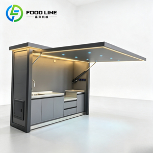 Cocina Exterior Prefabricada Moderna con Horno de <span class=keywords><strong>Pizza</strong></span> y Barra para Patio, Cocina Exterior Cerrada - Product Image 1