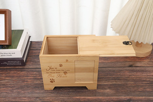 Custom Modern Engraved Wooden <strong>Pet</strong> Urn Ashes <strong>Box</strong> <strong>for</strong> Dog and Cat <strong>Memorial</strong> Cremation Funeral Supplies - Product Image 6