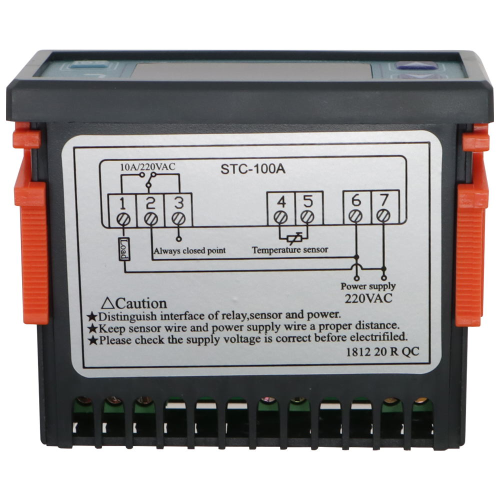 STC-100A Temperature Controller Cool Heat Refrigerator Thermostat AC 220V Regulator Thermoregulator Thermocouple 2M NTC sensor(图6)