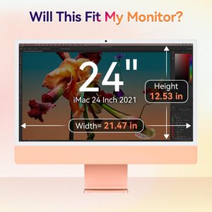 ฟิล์มกันมองข้างสำหรับ iMac รุ่นปี 2026 ขนาด 24 นิ้ว สำหรับคอมพิวเตอร์ตั้งโต๊ะปี 2021-2025 ป้องกันแสงสะท้อน ป้องกันการสอดแนม - Product Image 2