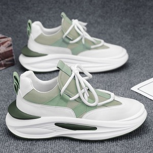 Nouvelles Chaussures d'été pour Hommes à Lacets en Tissu Respirant Style Coréen Tendance Polyvalentes à Semelle Épaisse Antidérapantes Sport Décontracté Papa - Product Image 2