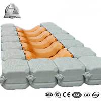 Sistema flotante HDPE modular de alta calidad bloque de color naranja pontón en forma de U