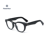 Lunettes transparentes Flowerfour SMF007 pour adultes, monture optique en acétate à bordure complète, lunettes de vue unisexes vintage, classiques