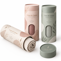 Emballage écologique en carton kraft pour sous-vêtements, serviettes, foulards, t-shirts, vêtements, tube en papier avec fenêtre découpée